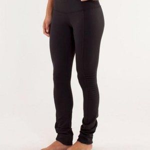 Lululemon Virtue Energy Moto Style Black Long Pant